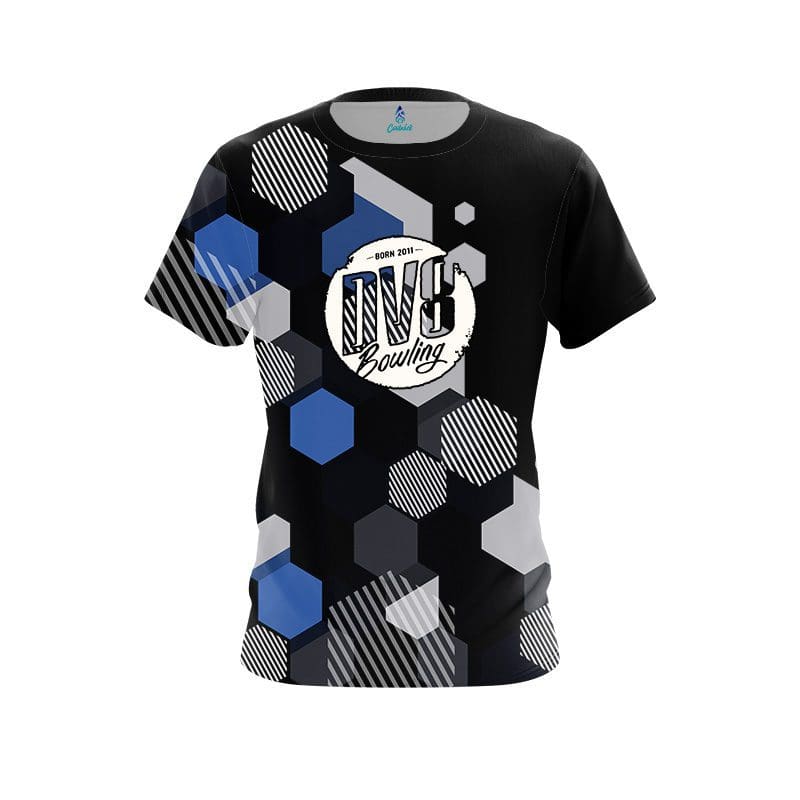 DV8 Geometric Monochrome CoolWick Bowling Jersey