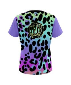 Alternative view of DV8 Neon Frank Leopard CoolWick Bowling Jersey