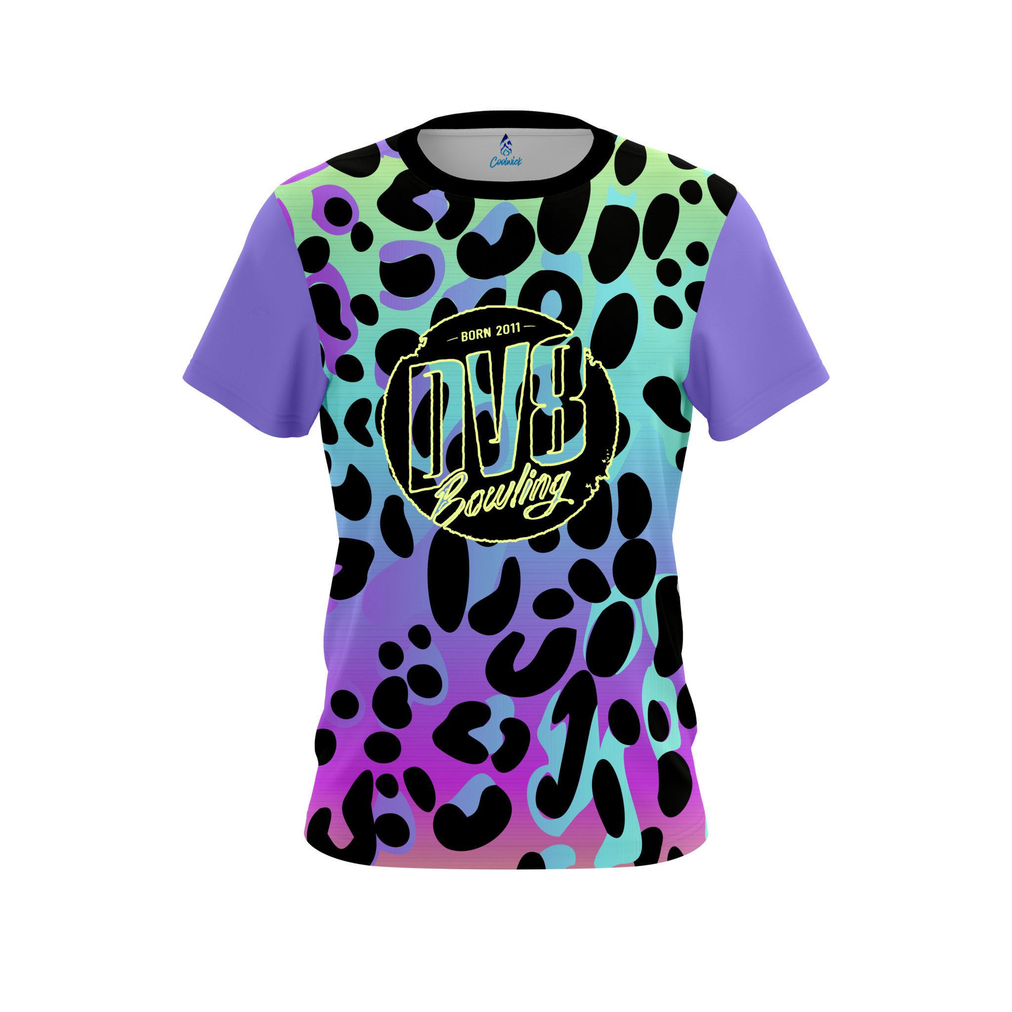 DV8 Neon Frank Leopard CoolWick Bowling Jersey