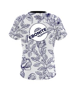 Alternative view of Ebonite Navy Flower Tattoo CoolWick Bowling Jersey