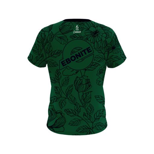 Ebonite Jade Flower Tattoo CoolWick Bowling Jersey - Image 2