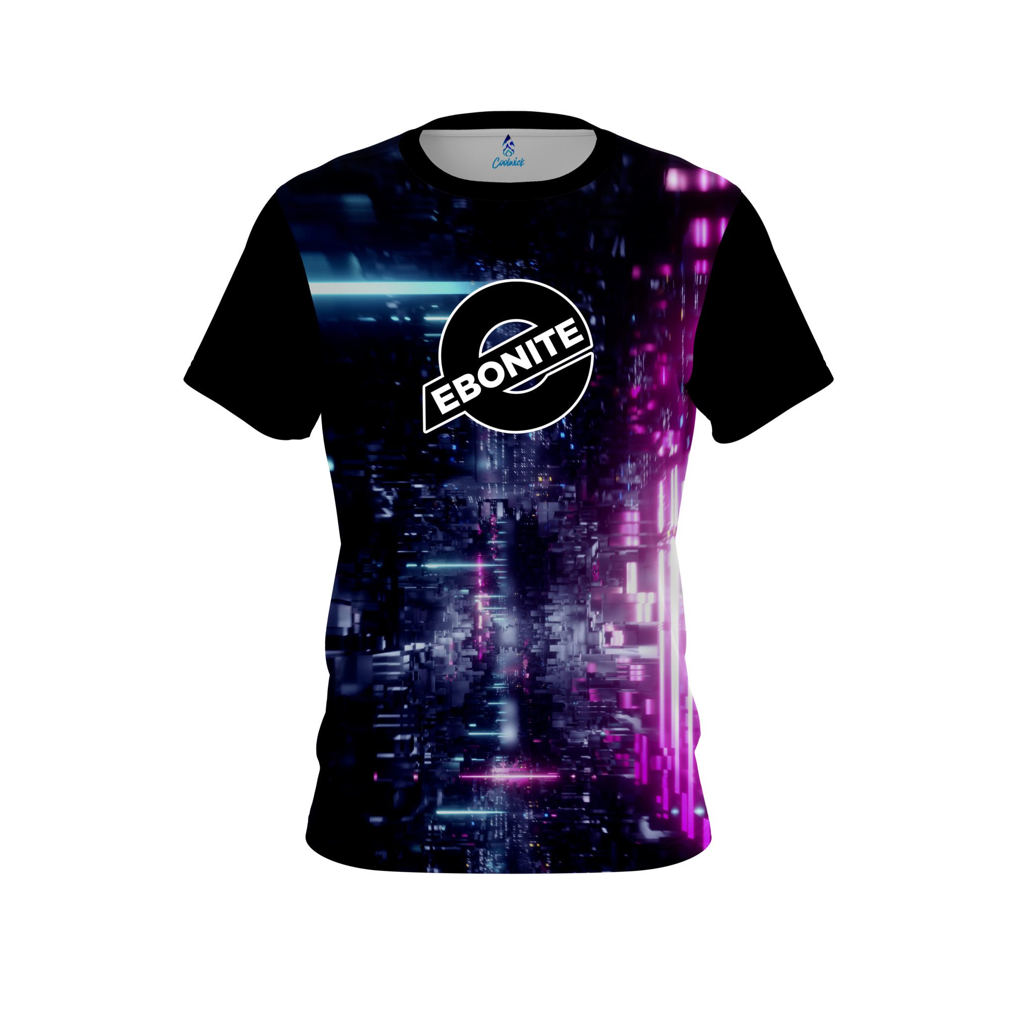 Ebonite Futuristic Neon Waves CoolWick Bowling Jersey