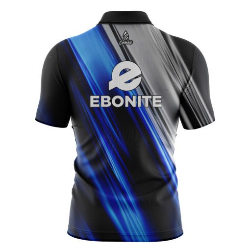 Ebonite Classic Quick Ship CoolWick Sash Zip Bowling Jersey - Image 2
