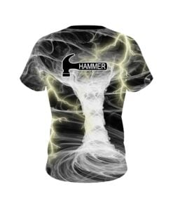 Alternative view of Hammer Electrical Tornado White CoolWick Bowling Jersey