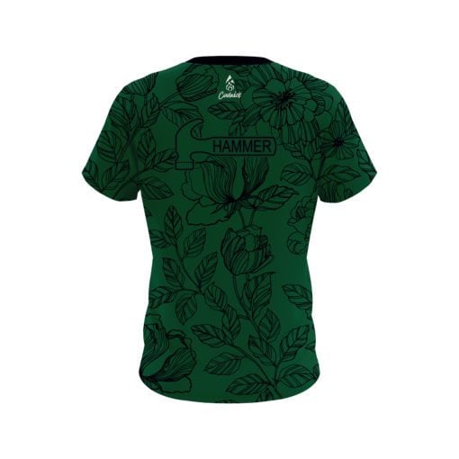 Hammer Jade Flower Tattoo CoolWick Bowling Jersey - Image 2