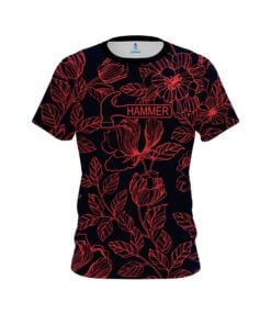 Hammer Navy Red Flower Tattoo CoolWick Bowling Jersey