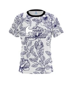 Hammer Navy Flower Tattoo CoolWick Bowling Jersey