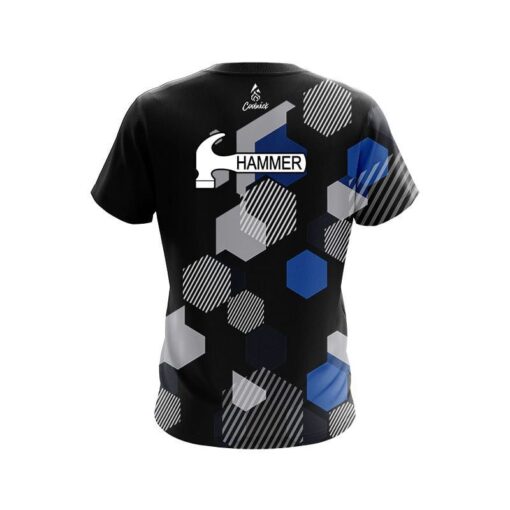 Hammer Geometric Monochrome CoolWick Bowling Jersey - Image 2