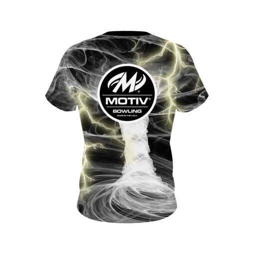 Motiv Electrical Tornado White CoolWick Bowling Jersey - Image 2