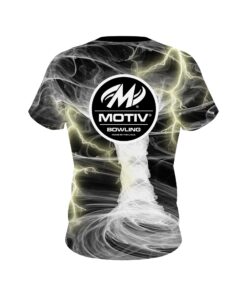 Alternative view of Motiv Electrical Tornado White CoolWick Bowling Jersey