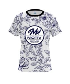 Motiv Navy Flower Tattoo CoolWick Bowling Jersey