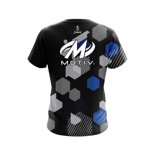 Motiv Geometric Monochrome CoolWick Bowling Jersey - Image 2