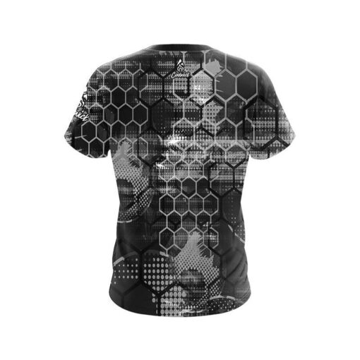 Plain Blackout Honeycomb CoolWick Bowling Jersey - Image 2