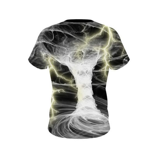 Plain Electrical Tornado White CoolWick Bowling Jersey - Image 2
