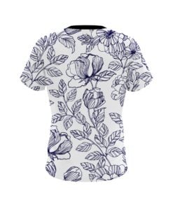 Alternative view of Plain Navy Flower Tattoo CoolWick Bowling Jersey
