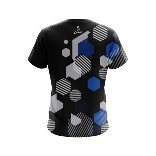 Plain Geometric Monochrome CoolWick Bowling Jersey - Image 2