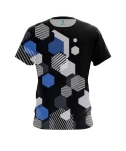 Plain Geometric Monochrome CoolWick Bowling Jersey