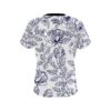 Pyramid Navy Flower Tattoo CoolWick Bowling Jersey - Image 2