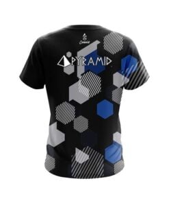 Alternative view of Pyramid Geometric Monochrome CoolWick Bowling Jersey