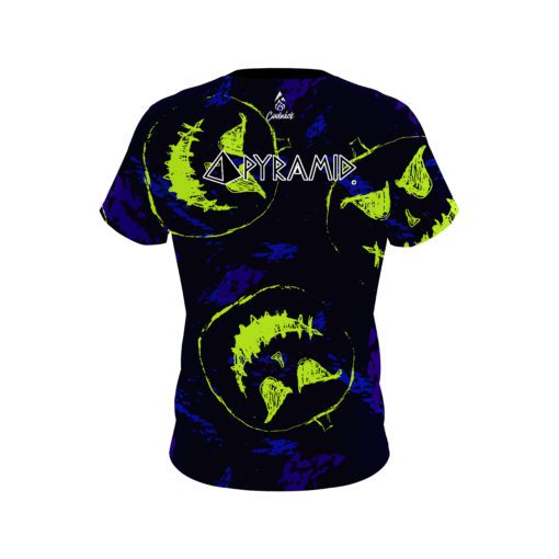 Pyramid Sketchy Jack O' Lantern CoolWick Bowling Jersey - Image 2