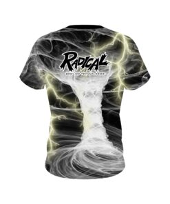 Alternative view of Radical Electrical Tornado White CoolWick Bowling Jersey