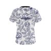 Radical Navy Flower Tattoo CoolWick Bowling Jersey - Image 2