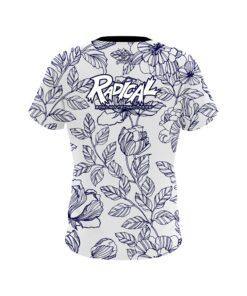 Alternative view of Radical Navy Flower Tattoo CoolWick Bowling Jersey