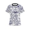 Radical Navy Flower Tattoo CoolWick Bowling Jersey