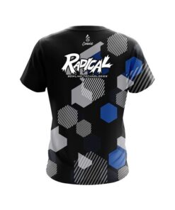 Alternative view of Radical Geometric Monochrome CoolWick Bowling Jersey