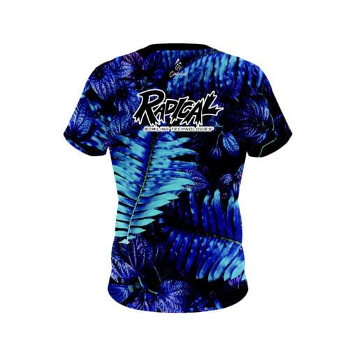 Radical Neon Palm Leaves CoolWick Bowling Jersey - Image 2