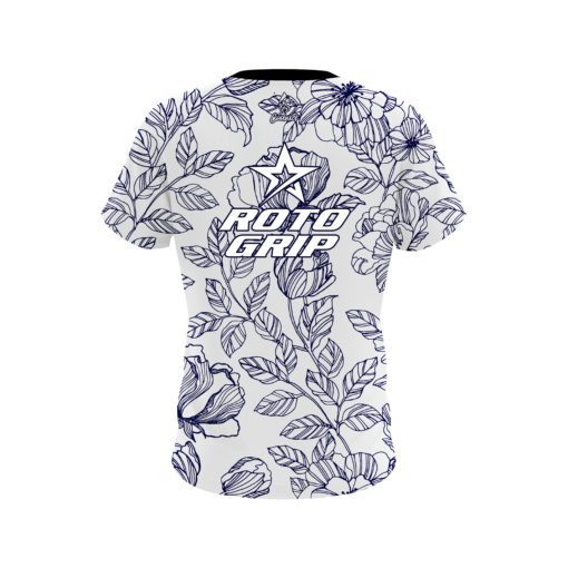 Roto Grip Navy Flower Tattoo CoolWick Bowling Jersey - Image 2
