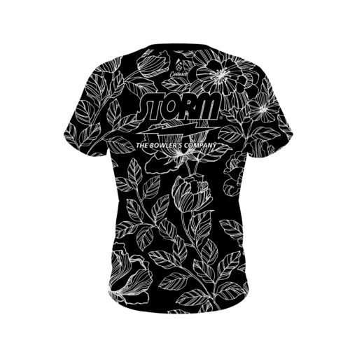 Storm Inverted Flower Tattoo CoolWick Bowling Jersey - Image 2