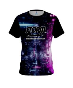 Storm Futuristic Neon Waves CoolWick Bowling Jersey
