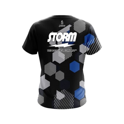 Storm Geometric Monochrome CoolWick Bowling Jersey - Image 2