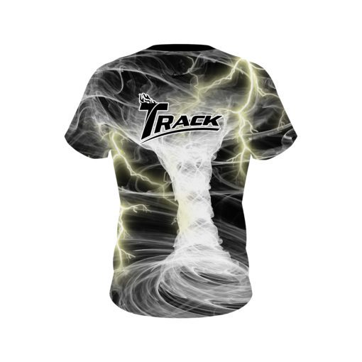 Track Electrical Tornado White CoolWick Bowling Jersey - Image 2