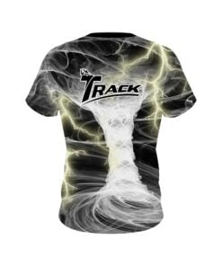 Alternative view of Track Electrical Tornado White CoolWick Bowling Jersey