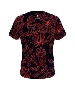 Alternative view of Track Navy Red Flower Tattoo CoolWick Bowling Jersey