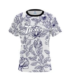 Track Navy Flower Tattoo CoolWick Bowling Jersey