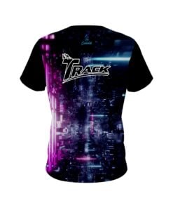 Alternative view of Track Futuristic Neon Waves CoolWick Bowling Jersey