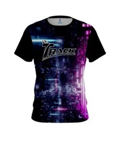Track Futuristic Neon Waves CoolWick Bowling Jersey