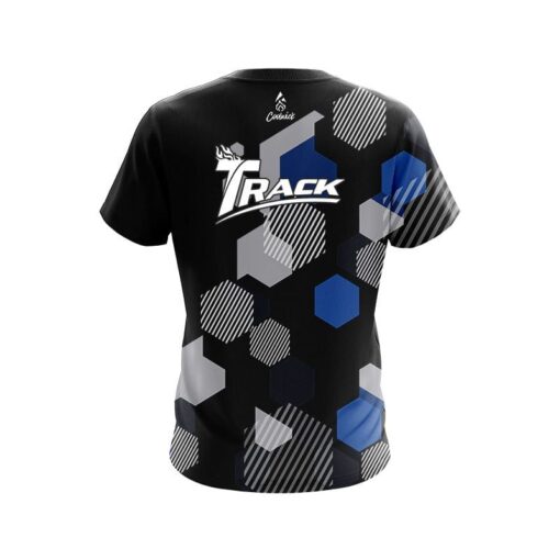 Track Geometric Monochrome CoolWick Bowling Jersey - Image 2