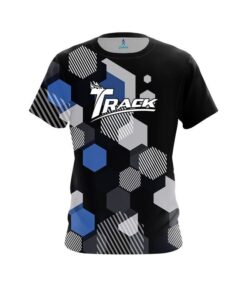 Track Geometric Monochrome CoolWick Bowling Jersey