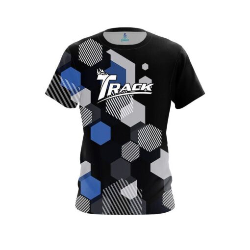 Track Geometric Monochrome CoolWick Bowling Jersey