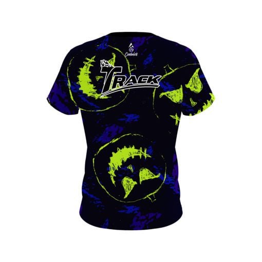 Track Sketchy Jack O' Lantern CoolWick Bowling Jersey - Image 2