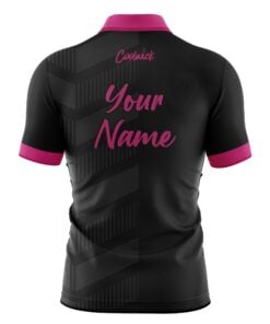 Alternative view of CoolWick Elite Pink Treads Sash Zip Jersey
