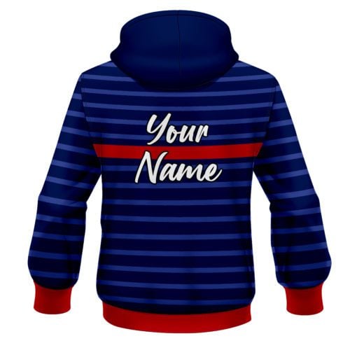 CoolWick Elite Red Stripe Navy Hoodie - Image 2