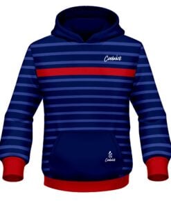 CoolWick Elite Red Stripe Navy Hoodie