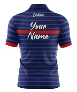 Alternative view of CoolWick Elite Red Stripe Navy Sash Zip Jersey