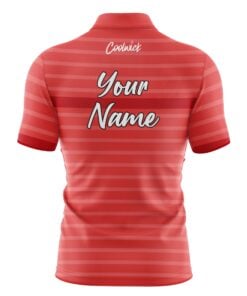 Alternative view of CoolWick Elite Red Stripe Pink Sash Zip Jersey