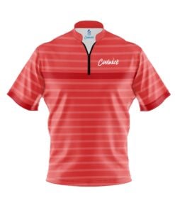 CoolWick Elite Red Stripe Pink Sash Zip Jersey